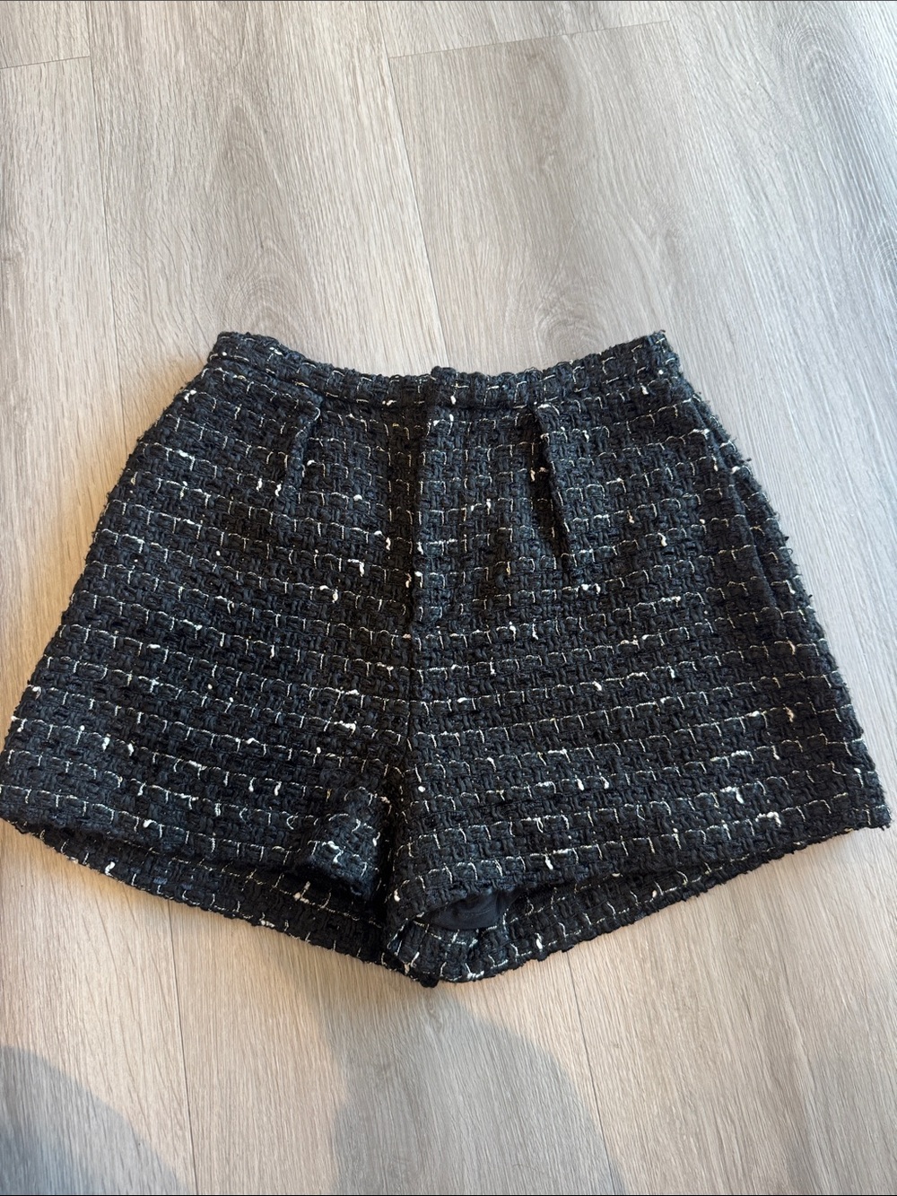 Iro Womens Black Tweed High-Waist Shorts